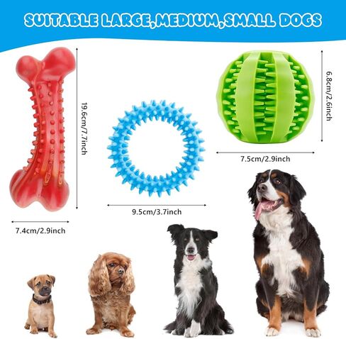 HHAINOVI Dog Chew Toys for Aggressive Chewers,Super Chewer Dog Toys for Medium Small Dogs,3 Pack Super Chewer Dog Toys with Tough, Heavy Duty Dog Teething Toys with Tough Nylon in Saudi Arabia