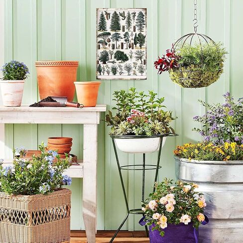 Forest Metal Tin Sign Forest Wall Art Pine Tree Nature Forest Decor Outdoor Indoor Wall Panel Retro Vintage Home Decoration 8x12 Inch in Kuwait