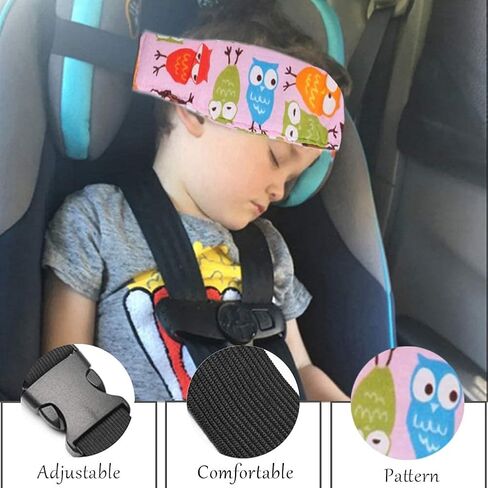 ZYNQACC 2PCS Baby Car Seat Head Support,Toddler Safety Car Seat Sleep Nap Aid Positioner Strap Belt Neck Protection Belt for Children and Kids(Pink, Blue) (Blue) in Saudi Arabia