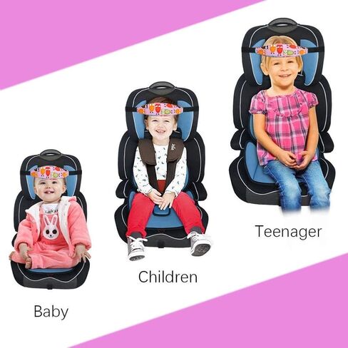 ZYNQACC 2PCS Baby Car Seat Head Support,Toddler Safety Car Seat Sleep Nap Aid Positioner Strap Belt Neck Protection Belt for Children and Kids(Pink, Blue) (Blue) in Saudi Arabia