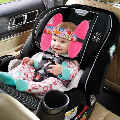 ZYNQACC 2PCS Baby Car Seat Head Support,Toddler Safety Car Seat Sleep Nap Aid Positioner Strap Belt Neck Protection Belt for Children and Kids(Pink, Blue) (Blue) in Saudi Arabia