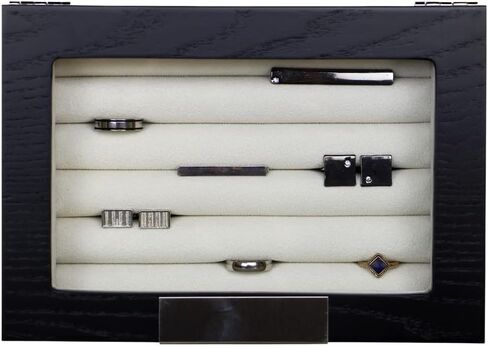 ديكورباي حافظة من الخشب الاسود لتنظيم ازرار الاكمام والخواتم (موغول) in Kuwait