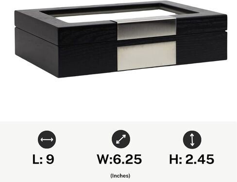 ديكورباي حافظة من الخشب الاسود لتنظيم ازرار الاكمام والخواتم (موغول) in Kuwait