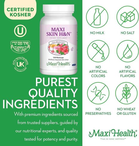 Hair Skin and Nails Vitamins for Women and Men with Hyaluronic Acid, Biotin, Vitamin A, Probiotics - Hair Vitamins for Hair Loss - Hair Growth Vitamins Supplement to Support Body Collagen, 60 Capsules in Saudi Arabia