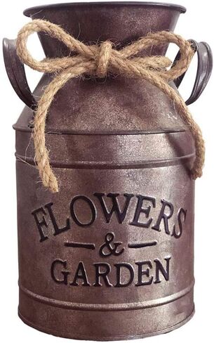 Bronze Farmhouse Decoration Vase for Dried Flowers Rusty Country Style Home Decor, Gifts, Outdoor or Centerpiece Decoration in Saudi Arabia