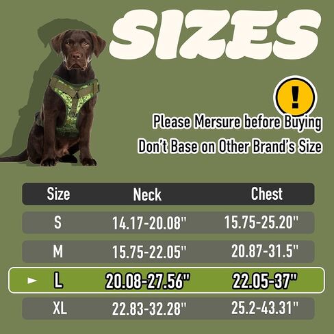 PETAGE Tactical Dog Harness for Small Medium Large Dogs No Pull Adjustable Soft Padded Dog Vest Reflective No-Choke Pet Vest with Easy Control Pet (WoodlandCamo L) in Kuwait