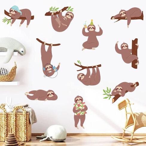 Koala and Tree Branch Wall Stickers Kids Wall Decals Peel and Stick Kids Baby Bedroom Playroom Nursery Wall Decor in Saudi Arabia