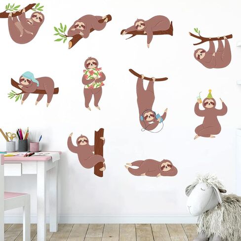 Koala and Tree Branch Wall Stickers Kids Wall Decals Peel and Stick Kids Baby Bedroom Playroom Nursery Wall Decor in Saudi Arabia