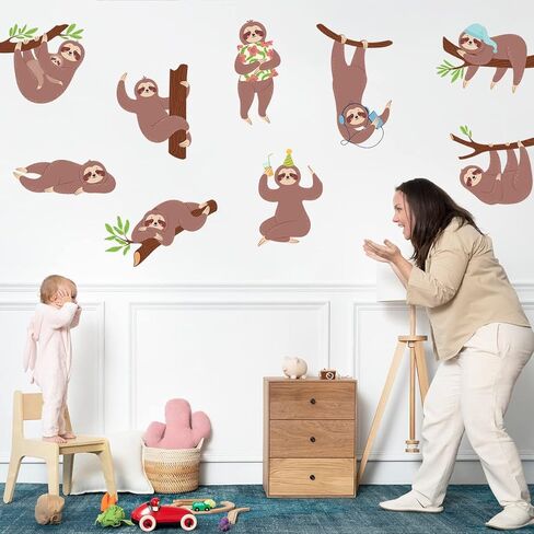 Koala and Tree Branch Wall Stickers Kids Wall Decals Peel and Stick Kids Baby Bedroom Playroom Nursery Wall Decor in Saudi Arabia