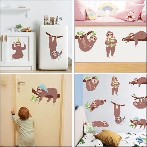Koala and Tree Branch Wall Stickers Kids Wall Decals Peel and Stick Kids Baby Bedroom Playroom Nursery Wall Decor in Saudi Arabia