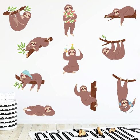 Koala and Tree Branch Wall Stickers Kids Wall Decals Peel and Stick Kids Baby Bedroom Playroom Nursery Wall Decor in Saudi Arabia
