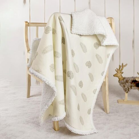 HAMUR Ultra-Soft Fleece Sherpa Baby Blanket for Boys & Girls (30x40 inches) Reversible Heavenly Plush Minky Toddler Blankets Unisex, Warm Fuzzy Baby Crib Blanket for Newborns, Infants, Nursery in Kuwait
