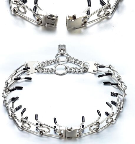 LionWay Dog Chain Collar with Quick Pelease Buckle Silver Dog Training Collars No Pull Martingale Collar Stainless Steel Metal Chain Collar for Large Medium Small Breeds Dogs in Kuwait