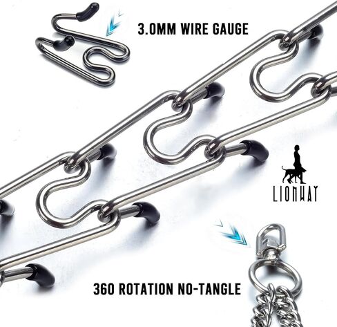 LionWay Dog Chain Collar with Quick Pelease Buckle Silver Dog Training Collars No Pull Martingale Collar Stainless Steel Metal Chain Collar for Large Medium Small Breeds Dogs in Kuwait