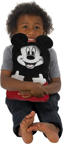 Disney Mickey Mouse Funhouse Crew Black and Red Super Soft Plush Character Toddler Blanket in Saudi Arabia