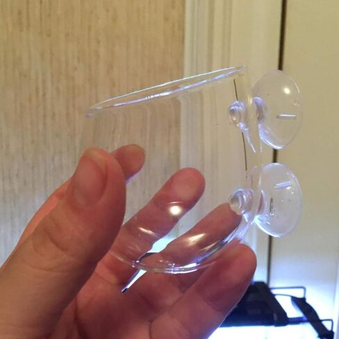 ايليندا كوب زجاجي كريستالي للنباتات المائية مع اكواب شفط لتزيين حوض السمك من ان واي in Kuwait