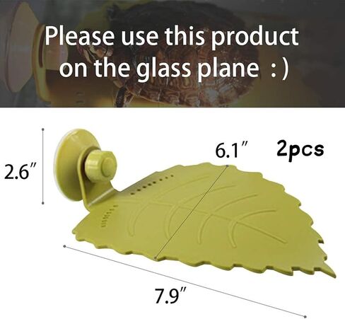 Hamiledyi 2Pcs Turtles Basking Platform,Reptile Ramp,Turtle Dock,Brazilian Tortoise Accessories,Aquarium Float Decoration,Leaf Shape for Aquatic Turtles Large in Saudi Arabia