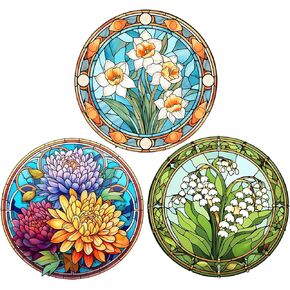 3 Styles Chrysanthemum Window Decals Static Glass Sliding Door Sticker Clings Non Adhesive Vinyl Film Home Decals for Windows Prevent Stop Birds Dogs Pets Strikes in Kuwait