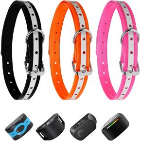 حزام أطواق الكلاب، حزام طوق بديل عاكس لمعظم أجهزة استقبال أطواق التدريب الإلكترونية، استبدال طوق لسياج النباح لجميع الأصناف الكلاب الصغيرة والمتوسطة والكبيرة - 3 قطع in Kuwait