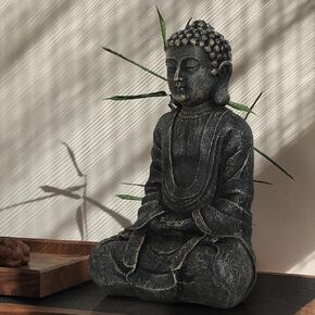 تمثال بوذا زن الديكور 11 بوصة التأمل بوذا ديكور للمنزل مكتب دراسة رف الكتب in Kuwait
