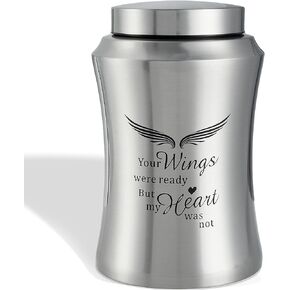 Large Urns for Human Ashes Adult Male Female,Up to 220 lbs Cremation Urns for Adult Ashes,Angel Wings Memory Decorative Funeral Burial Urn for Men