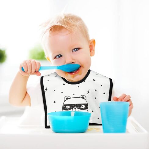 3 قطع من Zainpe مرايل تغذية قطنية من قطن الموسلين للطفل الدب البطريق مريلة رقبة محايدة ناعمة وماصة قابلة للغسل في الغسالة، ملابس التجشؤ للجنسين من عمر 0 ​​إلى 36 شهرًا للأطفال حديثي الولادة ويسيل لعابهم in Kuwait