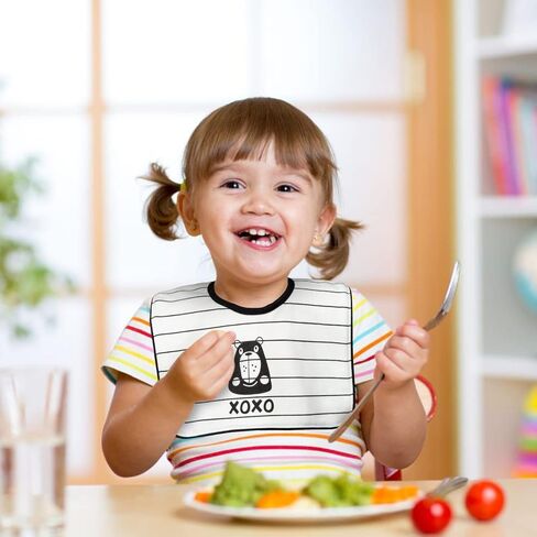 3 قطع من Zainpe مرايل تغذية قطنية من قطن الموسلين للطفل الدب البطريق مريلة رقبة محايدة ناعمة وماصة قابلة للغسل في الغسالة، ملابس التجشؤ للجنسين من عمر 0 ​​إلى 36 شهرًا للأطفال حديثي الولادة ويسيل لعابهم in Kuwait