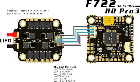 MiZOELEC F7 F722 HD PRO3 Flight Controller OSD KO60 60A 128K MPU6000 Blheli_32 3-6S 4 in 1 Fly Tower Stack 30.5mm FPV Racing Drone Quadcopt 30x30 For SkyStars in Kuwait