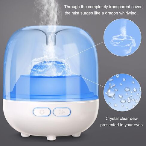 Dukya Essential Oil Diffuser,Colorful Diffusers for Essential Oils, Aromatherapy Diffuser Cool Mist Humidifier with Adjustable Mist Mode,Waterless Auto Off Aroma Diffuser for Bedroom in Kuwait