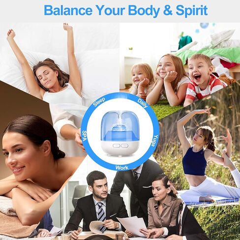 Dukya Essential Oil Diffuser,Colorful Diffusers for Essential Oils, Aromatherapy Diffuser Cool Mist Humidifier with Adjustable Mist Mode,Waterless Auto Off Aroma Diffuser for Bedroom in Kuwait