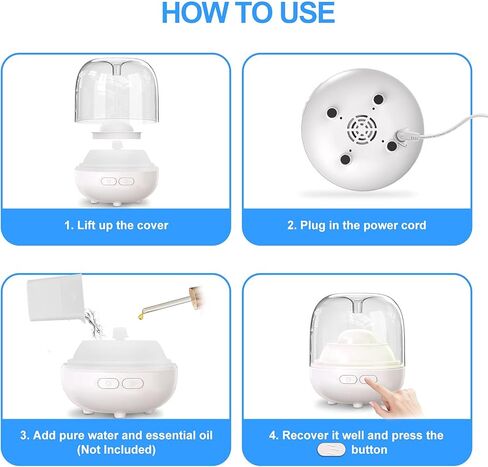 Dukya Essential Oil Diffuser,Colorful Diffusers for Essential Oils, Aromatherapy Diffuser Cool Mist Humidifier with Adjustable Mist Mode,Waterless Auto Off Aroma Diffuser for Bedroom in Kuwait