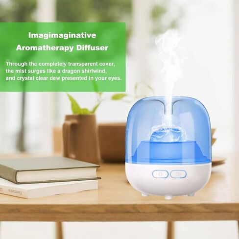 Dukya Essential Oil Diffuser,Colorful Diffusers for Essential Oils, Aromatherapy Diffuser Cool Mist Humidifier with Adjustable Mist Mode,Waterless Auto Off Aroma Diffuser for Bedroom in Kuwait