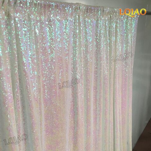 LQIAO 4FTX10FT الذهب لامع الترتر النسيج الخلفيات الزفاف صور بوث الترتر الستار الستائر لوحات التصوير خلفية الديكور in Kuwait