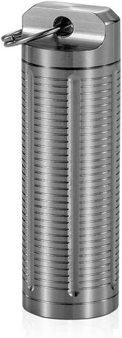 TI-EDC Titanium Pill Holder Keychain Key Ring Pill Container Holds Aspirin Nitroglycerin Nitro Other Medication, Slim Pill Fob for Travel Men in Saudi Arabia