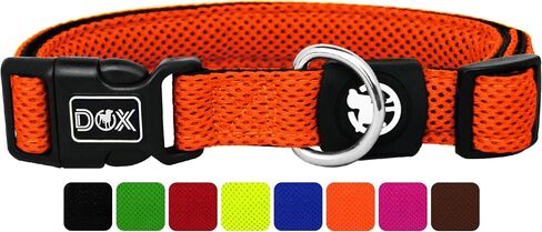 DDOXX Airmesh Dog Collar - Strong and Adjustable Collars Dogs - XS (Orange) in Kuwait