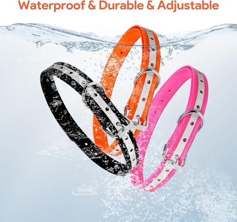 حزام أطواق الكلاب، حزام طوق بديل عاكس لمعظم أجهزة استقبال أطواق التدريب الإلكترونية، استبدال طوق لسياج النباح لجميع الأصناف الكلاب الصغيرة والمتوسطة والكبيرة - 3 قطع in Kuwait