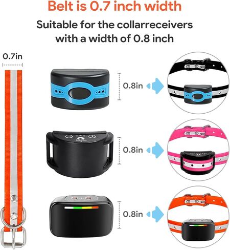 حزام أطواق الكلاب، حزام طوق بديل عاكس لمعظم أجهزة استقبال أطواق التدريب الإلكترونية، استبدال طوق لسياج النباح لجميع الأصناف الكلاب الصغيرة والمتوسطة والكبيرة - 3 قطع in Kuwait
