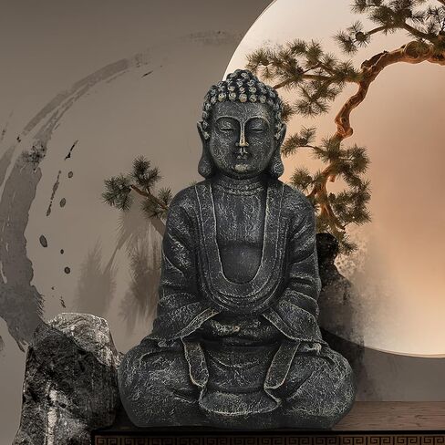 تمثال بوذا زن الديكور 11 بوصة التأمل بوذا ديكور للمنزل مكتب دراسة رف الكتب in Kuwait
