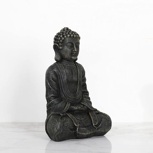 تمثال بوذا زن الديكور 11 بوصة التأمل بوذا ديكور للمنزل مكتب دراسة رف الكتب in Kuwait