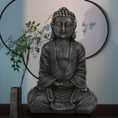 تمثال بوذا زن الديكور 11 بوصة التأمل بوذا ديكور للمنزل مكتب دراسة رف الكتب in Kuwait