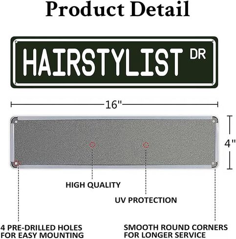 علامات مصفف الشعر لتزيين الحائط، هدية مصفف الشعر، علامة مصفف الشعر، ديكور صالون التجميل، ديكور محل الحلاقة، لافتة شارع مخصصة، لافتة معدنية، لوحة فنية جدارية مقاس 16 × 4 بوصة in Kuwait