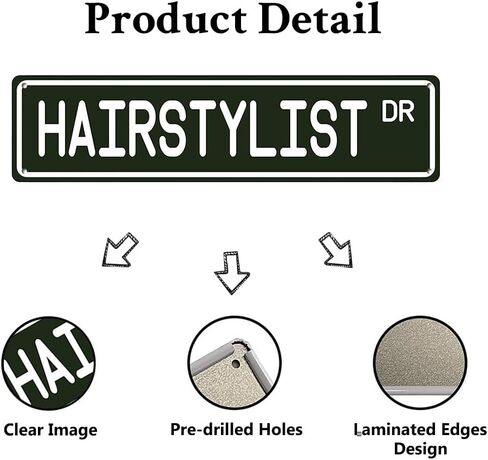 علامات مصفف الشعر لتزيين الحائط، هدية مصفف الشعر، علامة مصفف الشعر، ديكور صالون التجميل، ديكور محل الحلاقة، لافتة شارع مخصصة، لافتة معدنية، لوحة فنية جدارية مقاس 16 × 4 بوصة in Kuwait