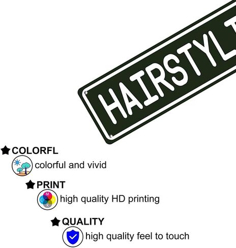 علامات مصفف الشعر لتزيين الحائط، هدية مصفف الشعر، علامة مصفف الشعر، ديكور صالون التجميل، ديكور محل الحلاقة، لافتة شارع مخصصة، لافتة معدنية، لوحة فنية جدارية مقاس 16 × 4 بوصة in Kuwait