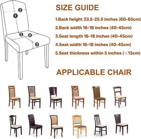 XAMSHOR Dining Room Chair Covers, Stretch Seat Protector Cover for Thanksgiving Party Décor, Set of 2 in Saudi Arabia