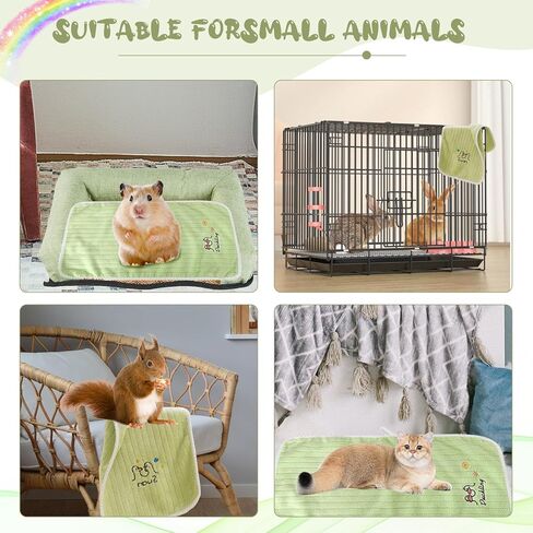 5 قطع بطانيات خنازير غينيا قابلة للغسل، قابلة لإعادة الاستخدام دافئة وناعمة من الصوف المرجاني، بطانيات الحيوانات الصغيرة، بطانات أقفاص الحيوانات الأليفة، غطاء وسادة بساط النوم للهامستر، أرنب شينشيلا، قنفذ، 29.5 بوصة × 14 بوصة in Kuwait