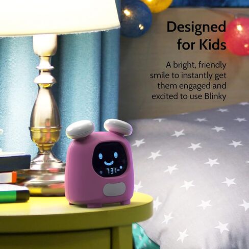 ساعة منبه بلينكي للأطفال من آي بوكس ​​مع مدرب للنوم، إضاءة ليلية وأصوات نوم، مناسبة لإيقاظ الساعة للأطفال مع مؤقت قيلولة، ساعات منبه للأطفال للفتيات والفتيان، ساعة ضوء أحمر وأخضر فاتح للأطفال in Kuwait