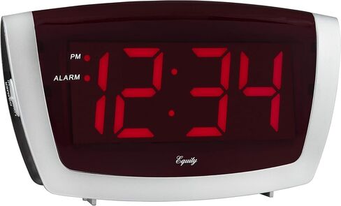 Equity 75906 LED Alarm Clock with High/Low Dimmer, 1.8", Red in Saudi Arabia