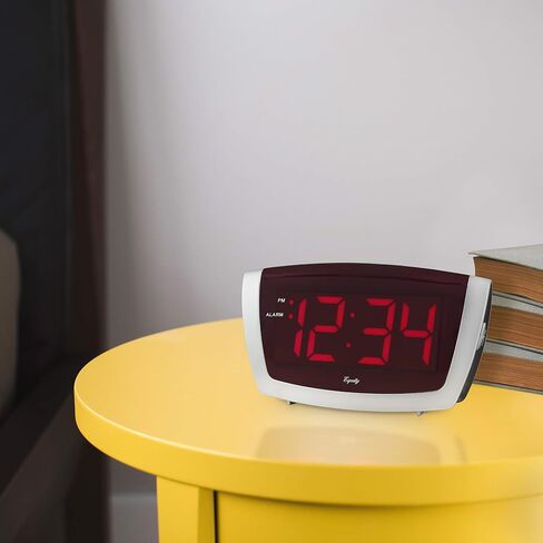 Equity 75906 LED Alarm Clock with High/Low Dimmer, 1.8", Red in Saudi Arabia