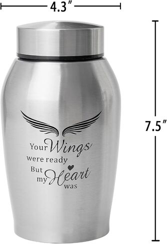 Large Urns for Human Ashes Adult Male Female,Up to 220 lbs Cremation Urns for Adult Ashes,Angel Wings Memory Decorative Funeral Burial Urn for Men in Saudi Arabia