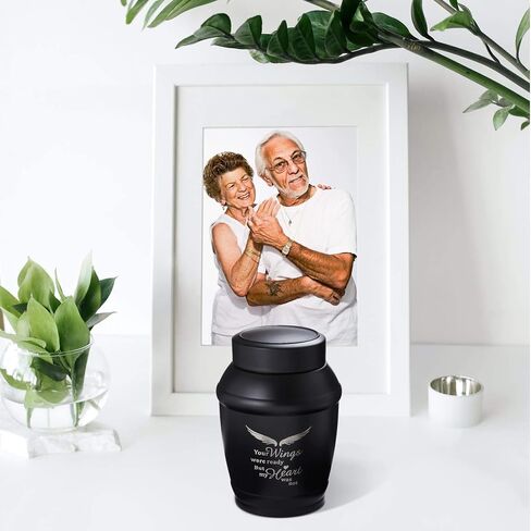 Large Urns for Human Ashes Adult Male Female,Up to 220 lbs Cremation Urns for Adult Ashes,Angel Wings Memory Decorative Funeral Burial Urn for Men in Saudi Arabia